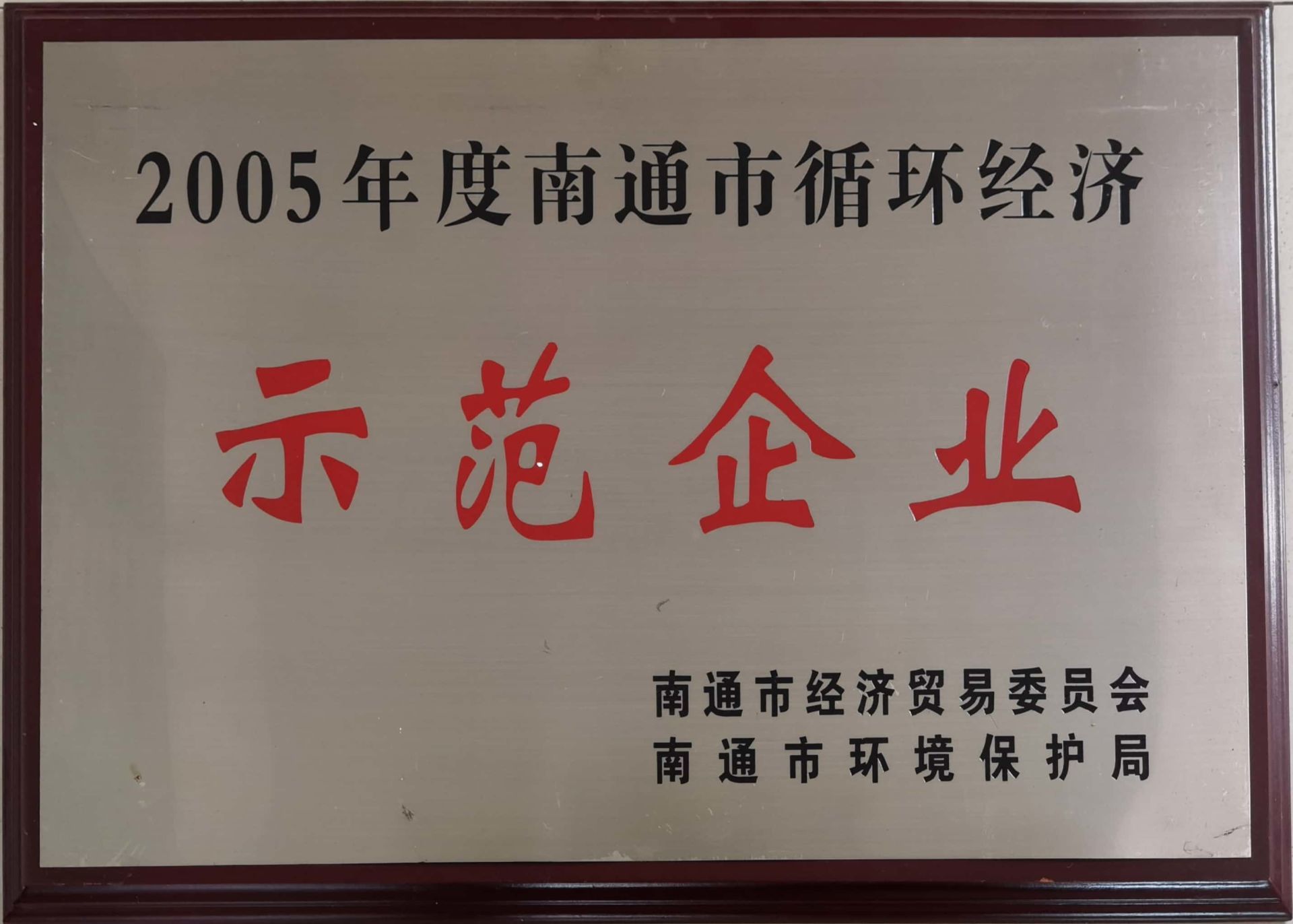 南通市循环经济示范企业