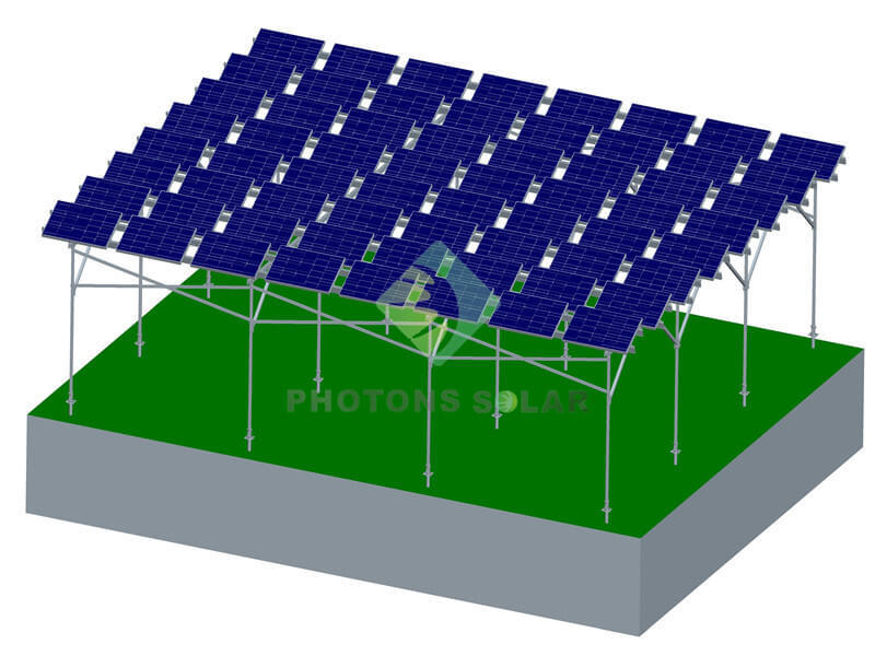 Agriculture mounting greenhouse farming structure with carbon steel base