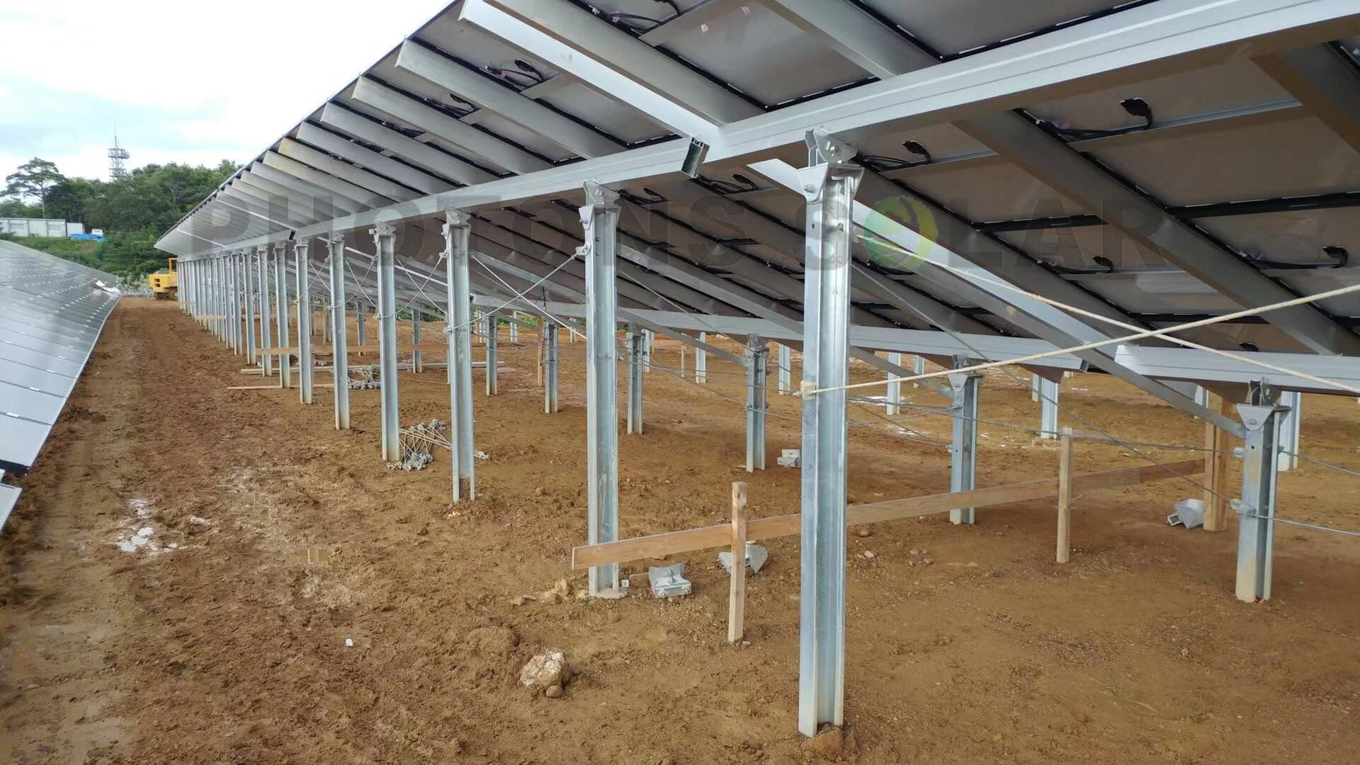 C pile solar PV mounting structures