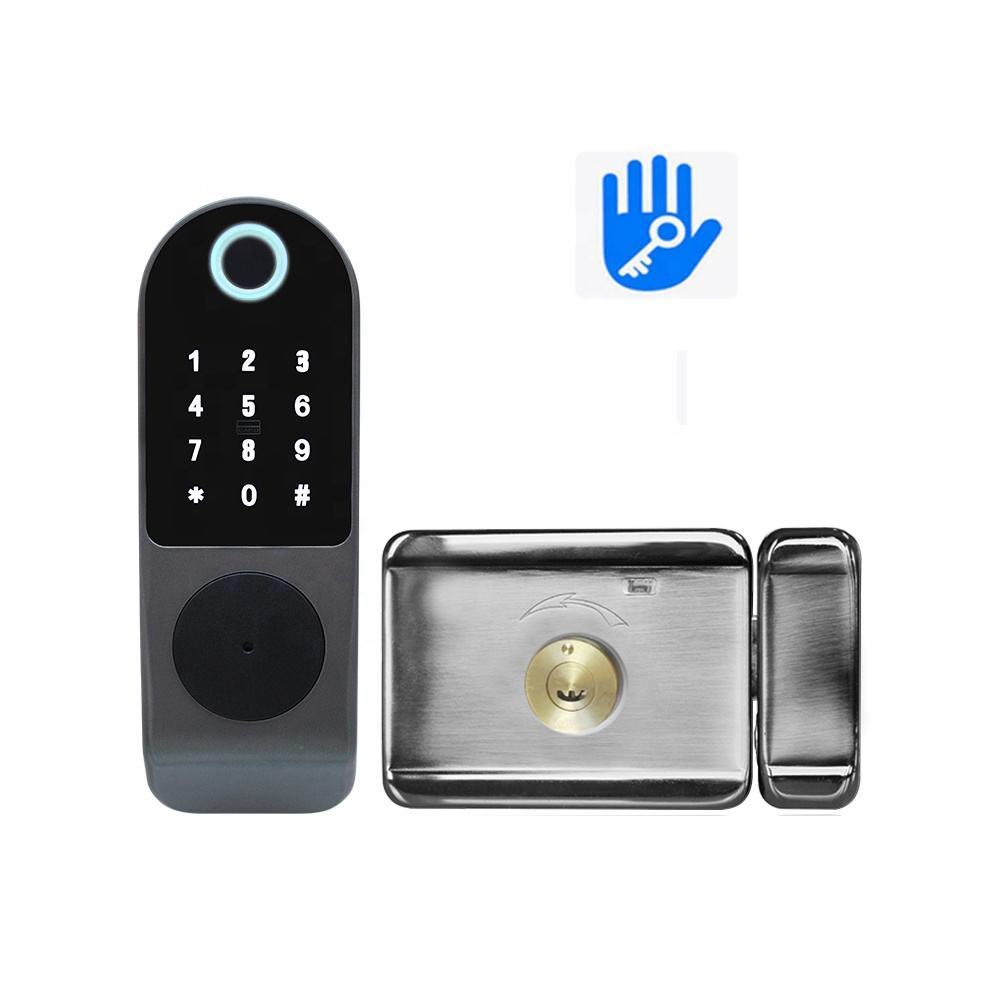Huarui Lock WiFi Biometric Fingerprint Main Digital Cord Keyboard Automatic Lock Door With Tuya App