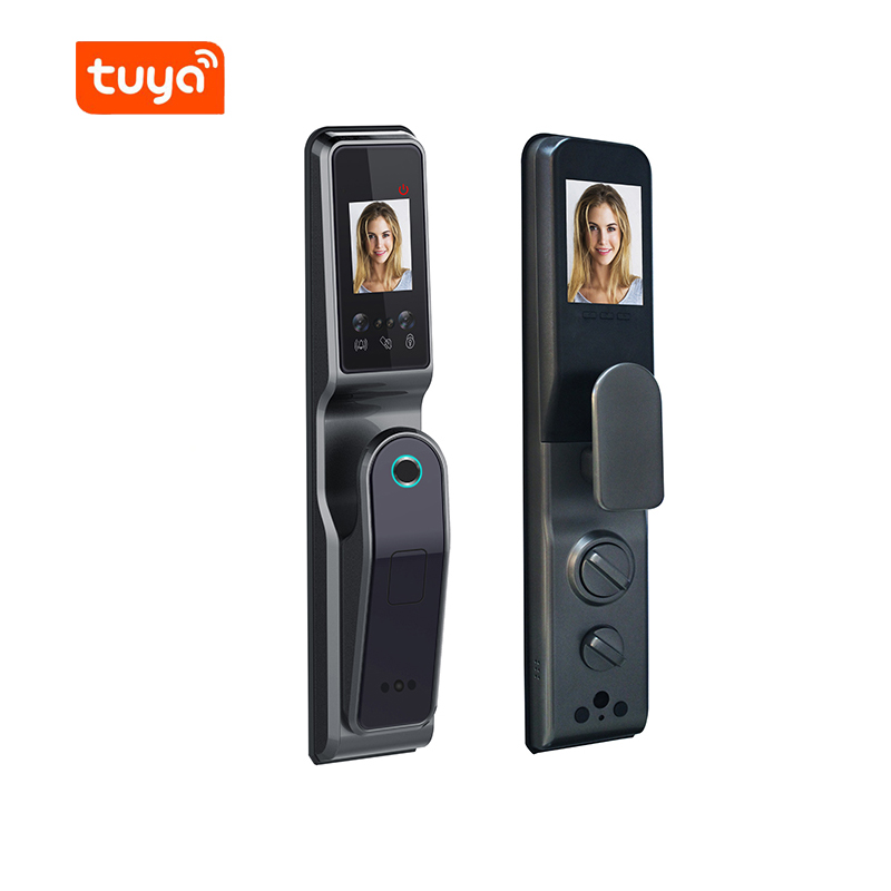 Huaruilock Face Recognition Tuya Wifi Cerradura Inteligente Digital Fingerprint Locks Smart Electric Door Lock with Camera