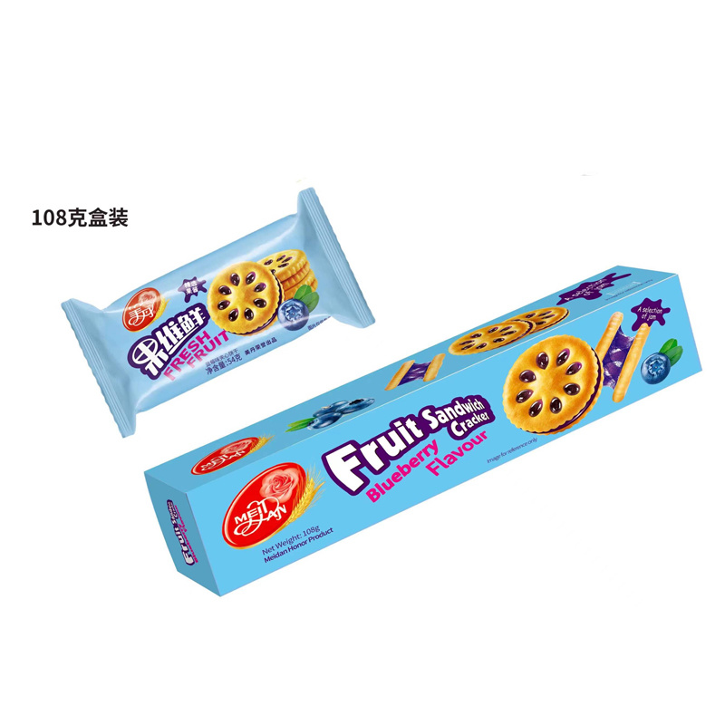 Fruit Sandwich Cracker108g-Blueberry Flavor