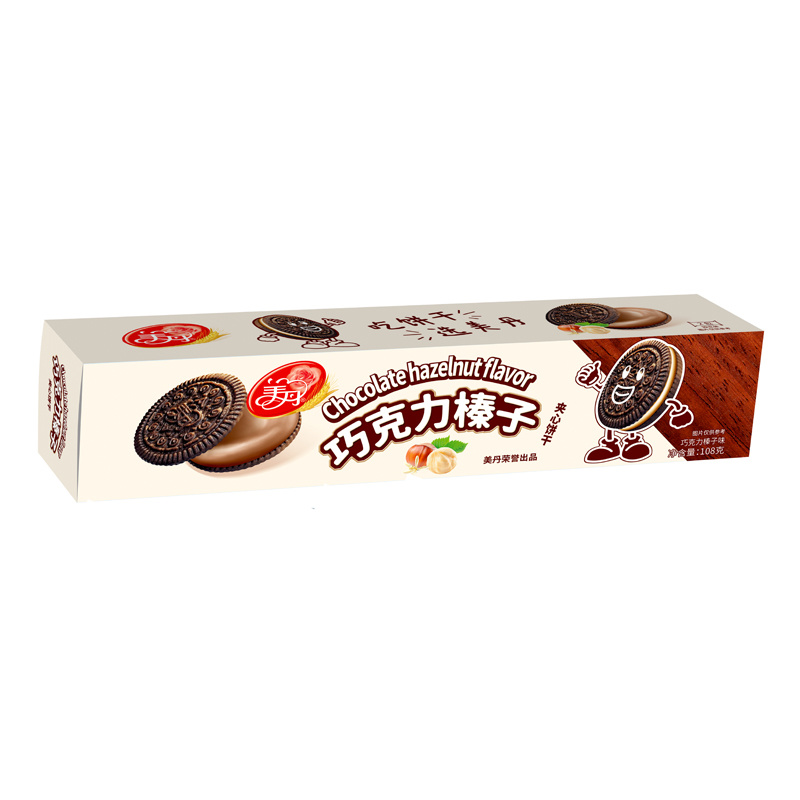 Chocolat Sandwich Biscuit 108g-Hazelnut Flavor