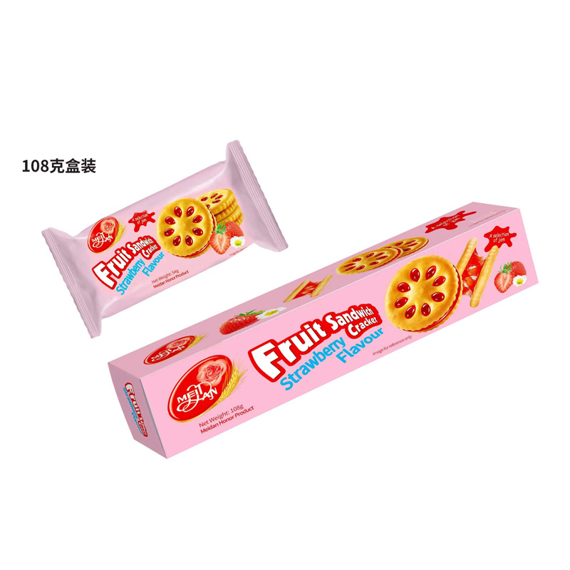Fruit Sandwich Cracker108g-Strawberry Flavor