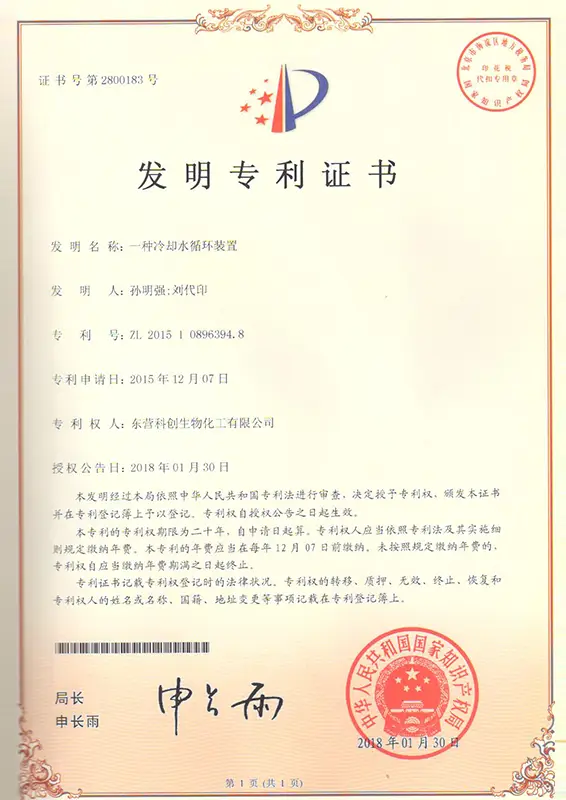 Invention Patent Certificate Invention Patent Certificate