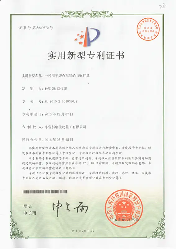 Utility model patent certificate Utility model patent certificate