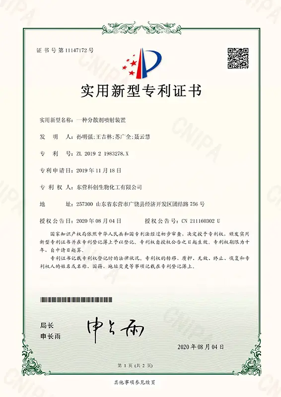 Utility model patent certificate Utility model patent certificate