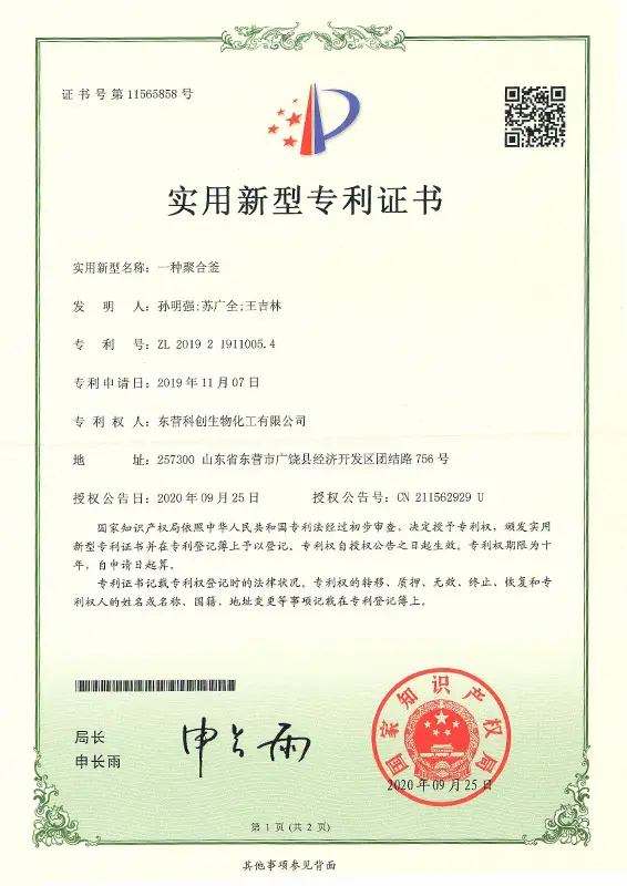 Utility model patent certificate Utility model patent certificate