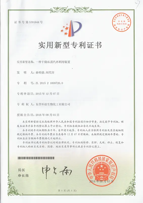 Utility model patent certificate Utility model patent certificate