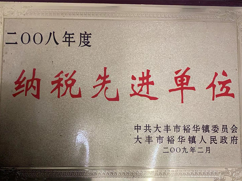 2008年度纳税先进企业
