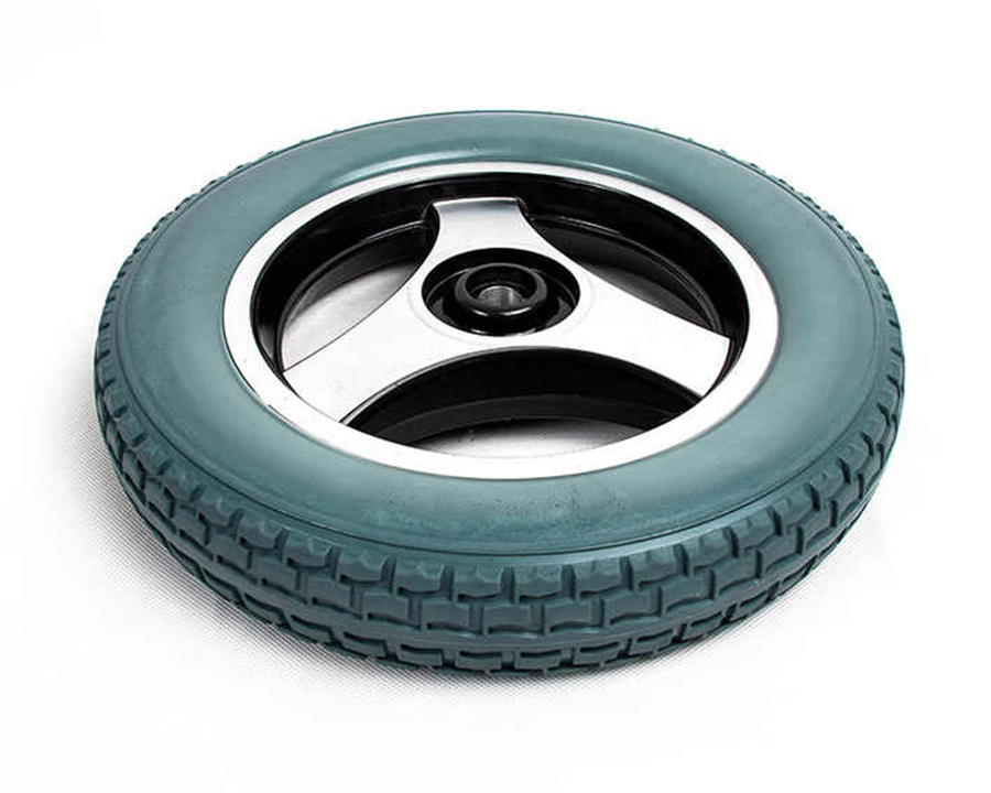 Electric Wheelchair Rear Wheel 12 Inch+PU Solid Non Inflatable Tyre Anti slip and Wear-resistant 9inch Tyre