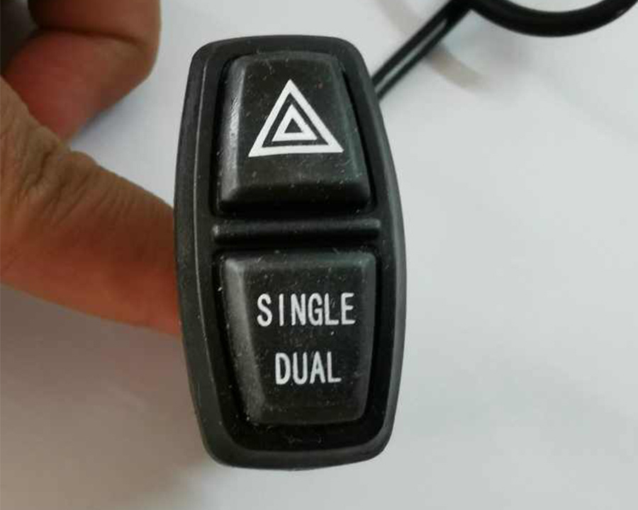 Single Dual Switch+Hazard Warning Switch/Indicator for Electric Scooter Bicycle Mtb Tricycle Atv EV DIY Conversion Parts