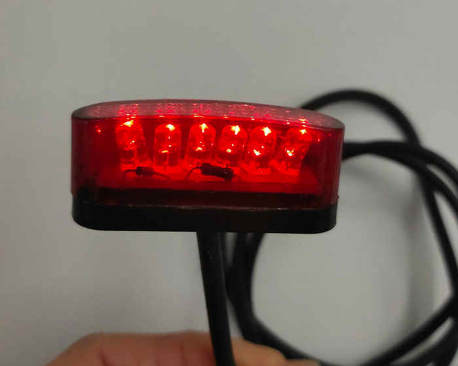 36v48v MINI Stop Light Lamp for Electric Scooter Bicycle MTB Folding Bike Rear Number License Plate Light 6 Beads Diy Parts