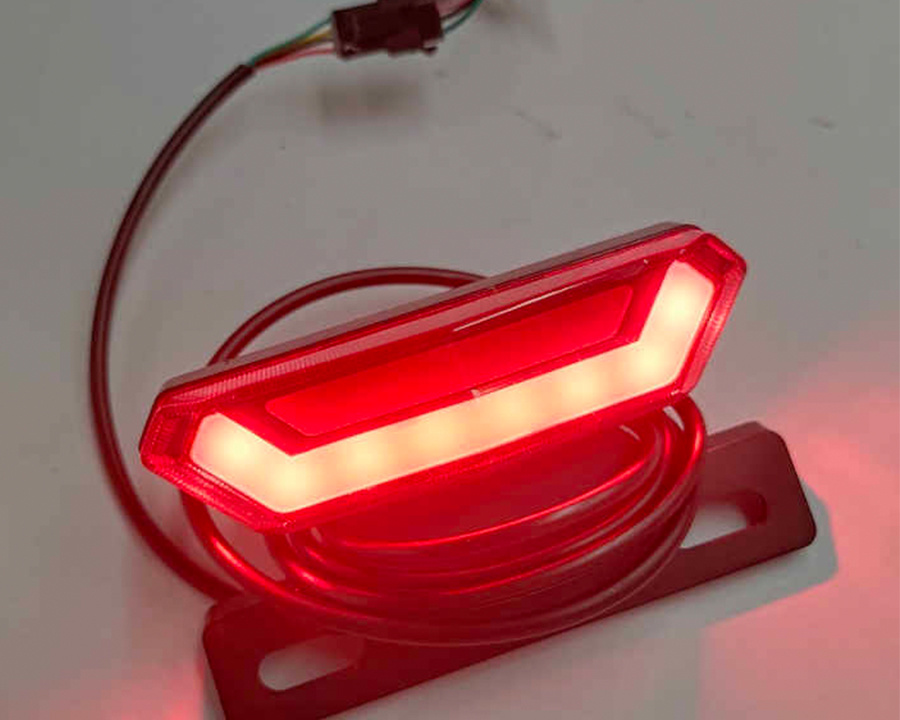 Folding Electric Bicycle Tail Light Running Brake Lamp 2 in 1 LED Rear Lights Electric Scooter Tricycle Diy Part