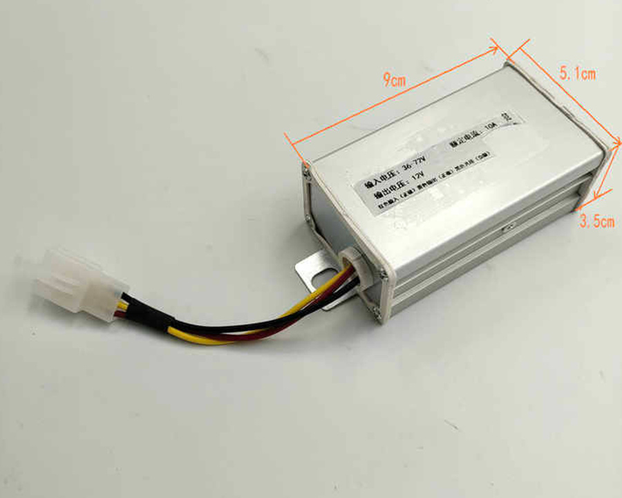 Universal DC-DC Converter 36v48v64v72v to DC12v MAX Current 10A for Electric Motorcycle Scooter Tricycle E-Vehiclee-Car Parts