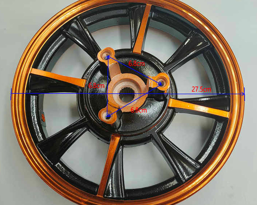 10inch Octagonal Rear Disc Orange Rim Motorcycle Wheel Aluminum Rear Alloy Motorcycle Rim