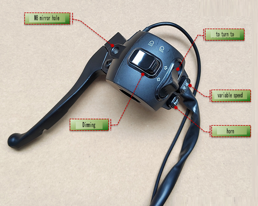 Electric Vehicle Switch Assembly Rotary Handle Combined Handle Small Turtle King Electric Motorcycle Integrated Speed Regulating