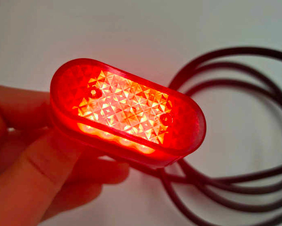 Mudguard Taillight 36v-48v Stoplight Lamp for Electric Scooter Bicycle MTB Folding BIke Rear Number License Plate Light