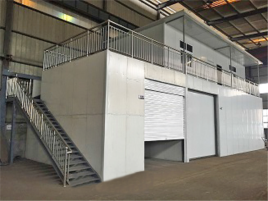 Workshop office and mold storage