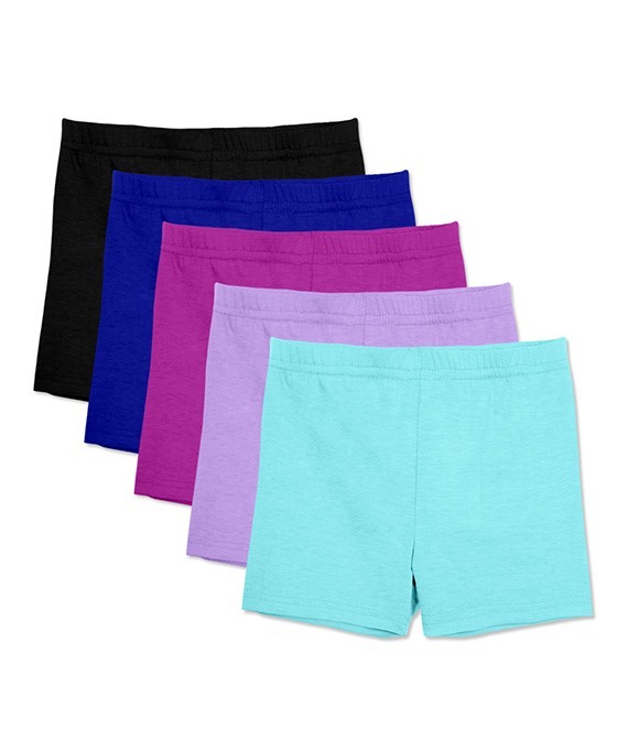 5 Pack Girls Bike Shorts