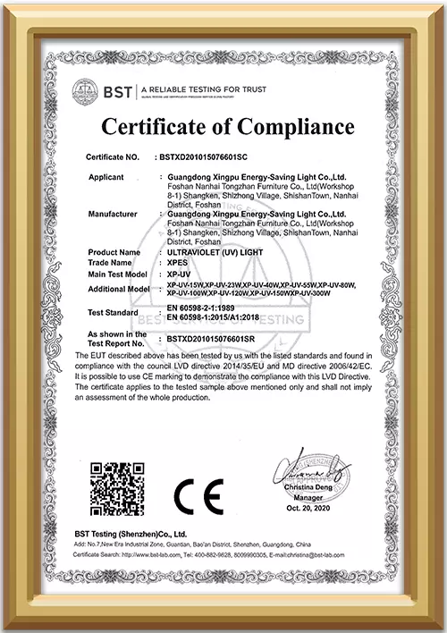 Certificate of Compliance 