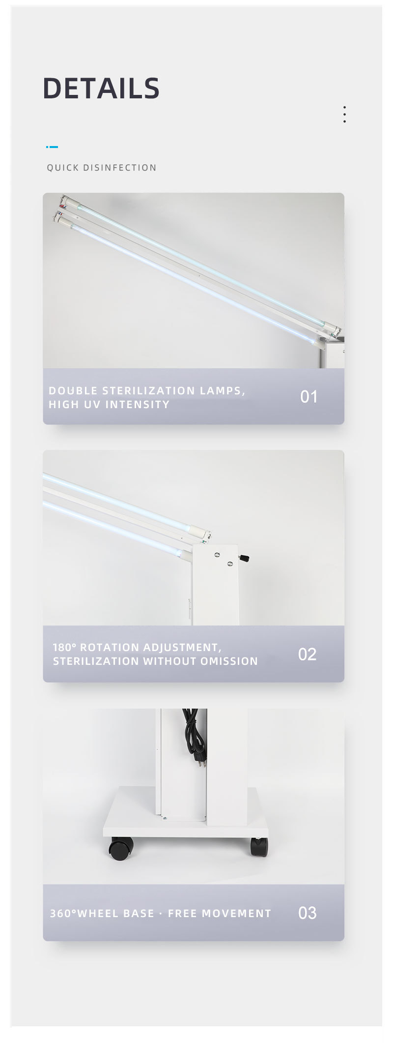 uv disinfection trolley