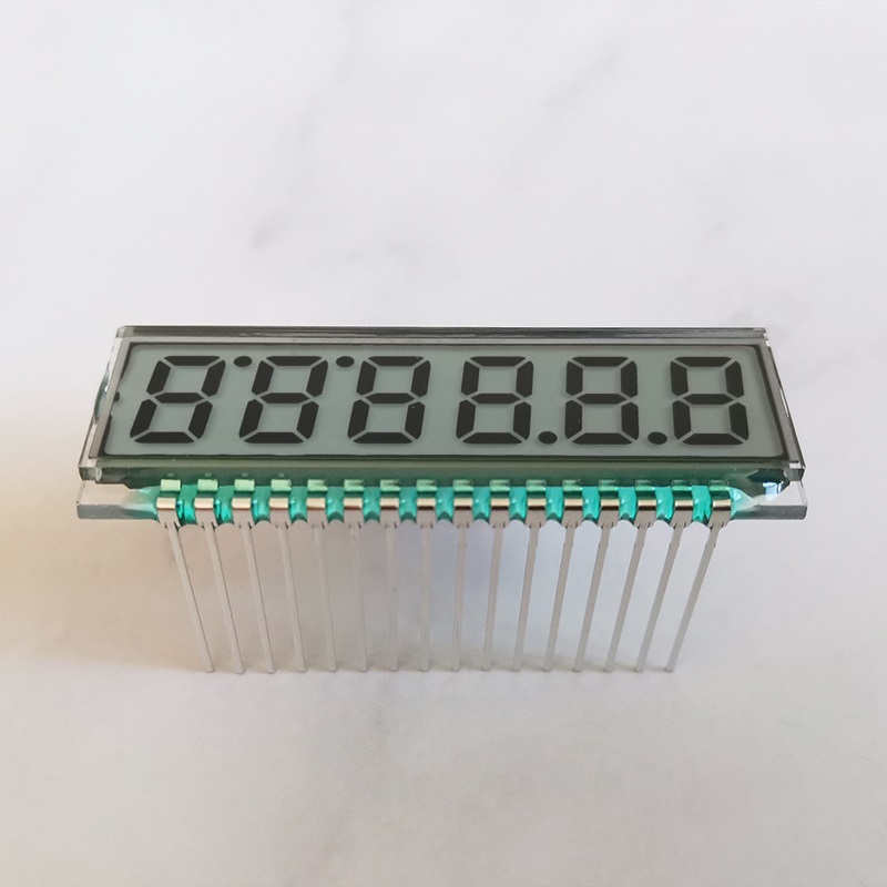 宽温段码液晶屏6位8字段式lcd显示屏长管脚EDS826