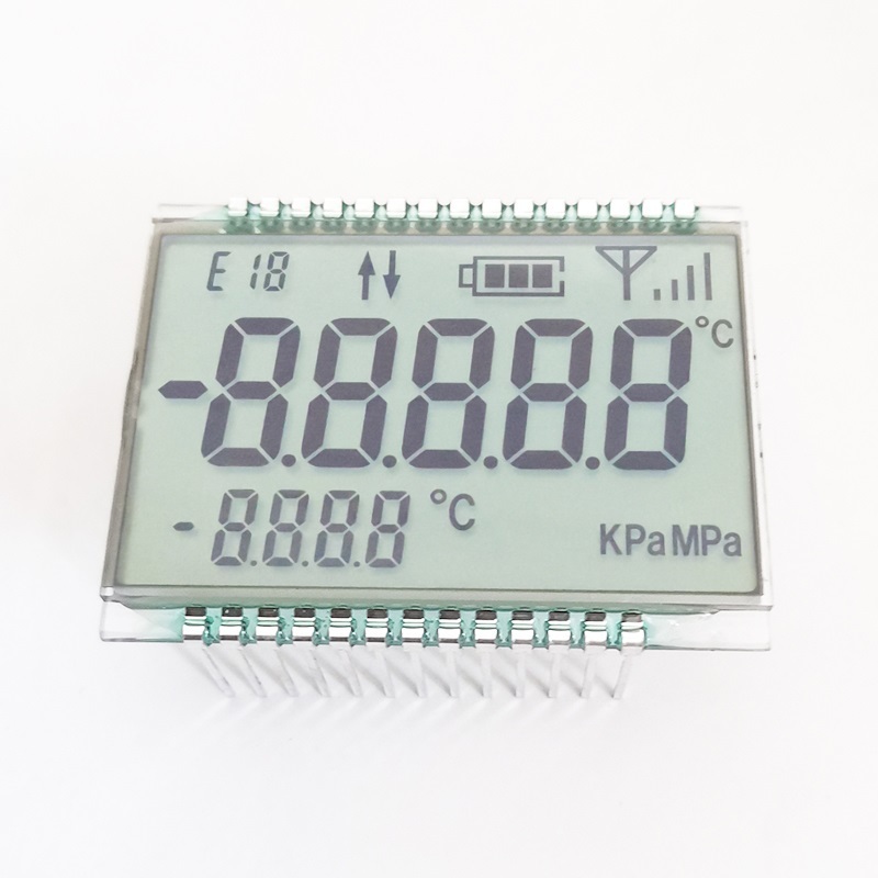 HTN超宽温段码lcd屏双排8字温度压力工业仪表液晶显示屏QYH5622