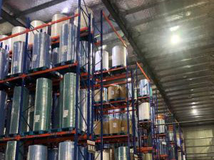 成都某医疗用品仓库横梁式货架安装案例