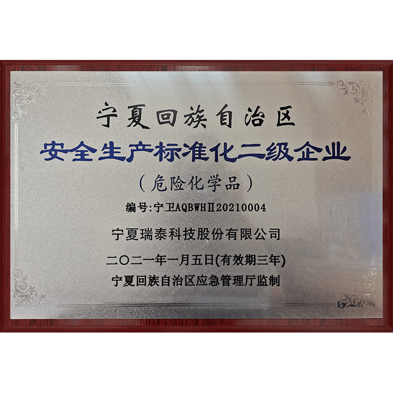安全生產(chǎn)標(biāo)準(zhǔn)化二級(jí)企業(yè)