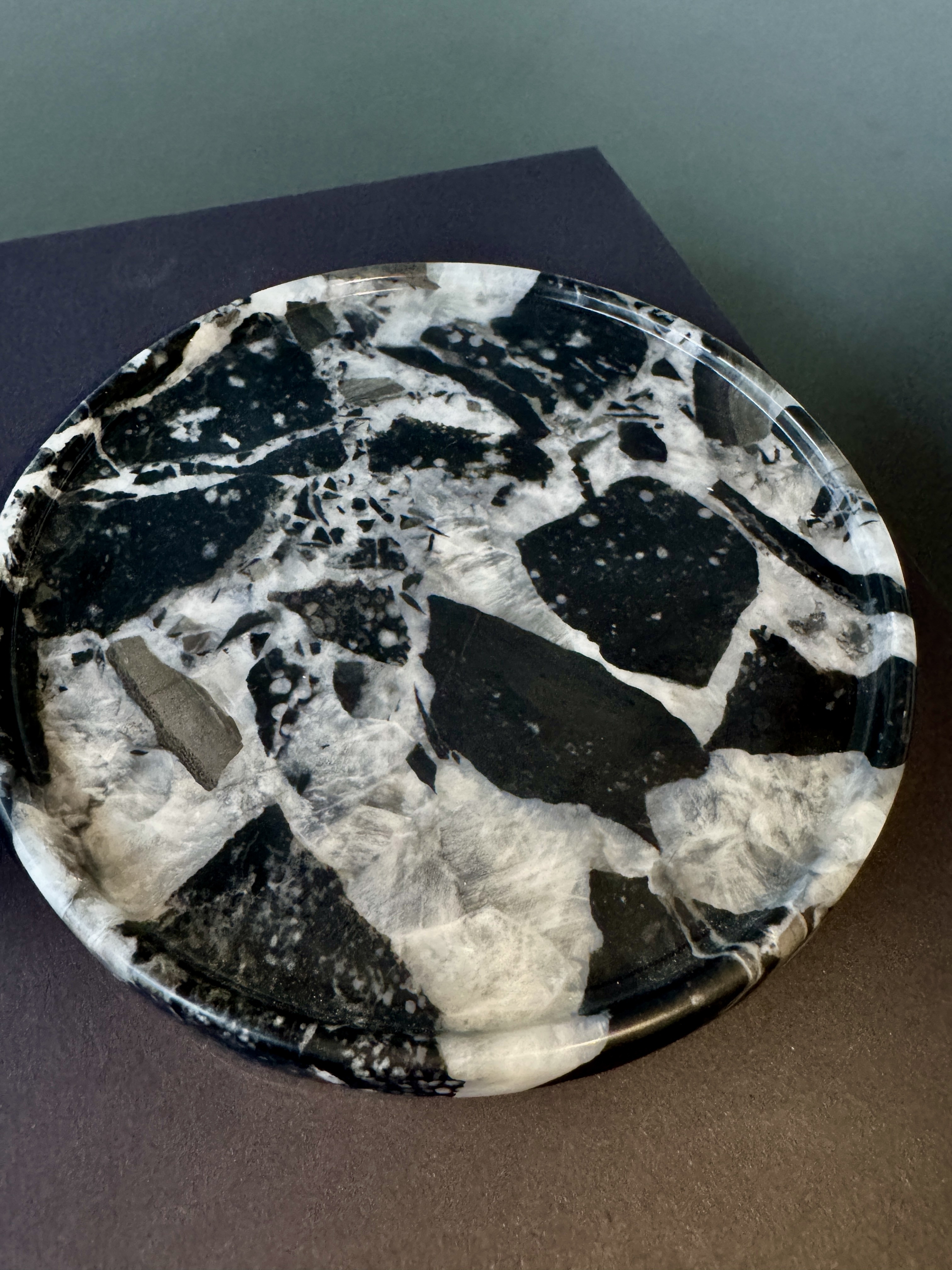 Modern Marble  Bvlgari Crystal Round Tray#1