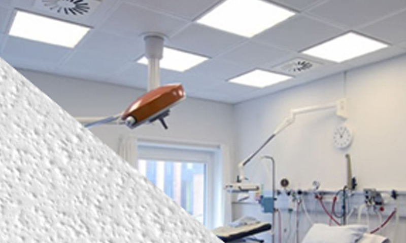 Installation of mineral wool decorative sound absorption board