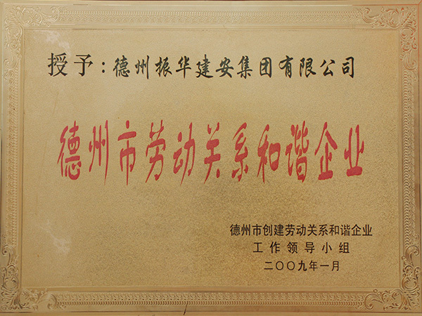 德州市勞動關(guān)系和諧企業(yè)