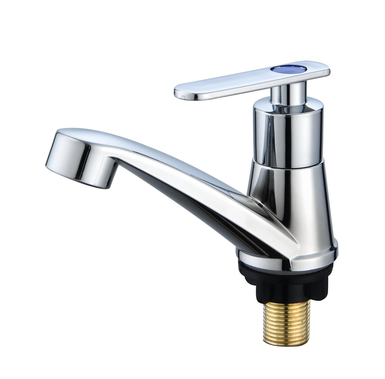 Grifo de lavatorio de agua fría de material plástico ABS Grifería de una sola manija