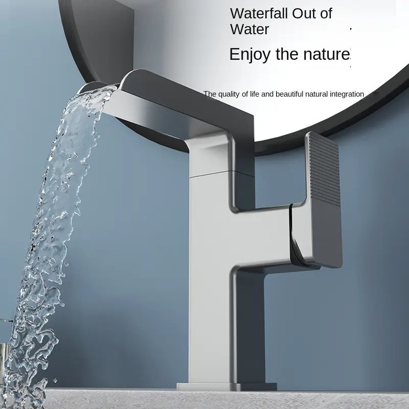 Grifo eléctrico de lavabo Grifería con pantalla de LED y temperatura digital