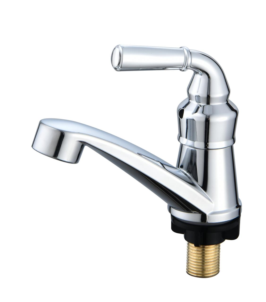 Grifo de lavatorio de agua fría de material plástico ABS Grifería de una sola manija
