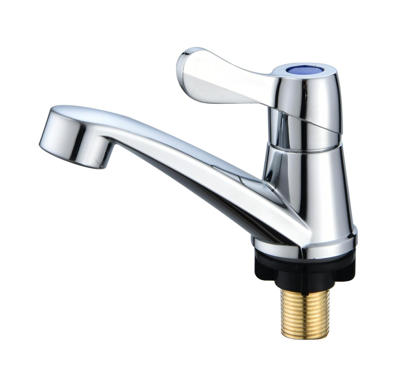 Grifo de lavatorio de agua fría de material plástico ABS Grifería de una sola manija
