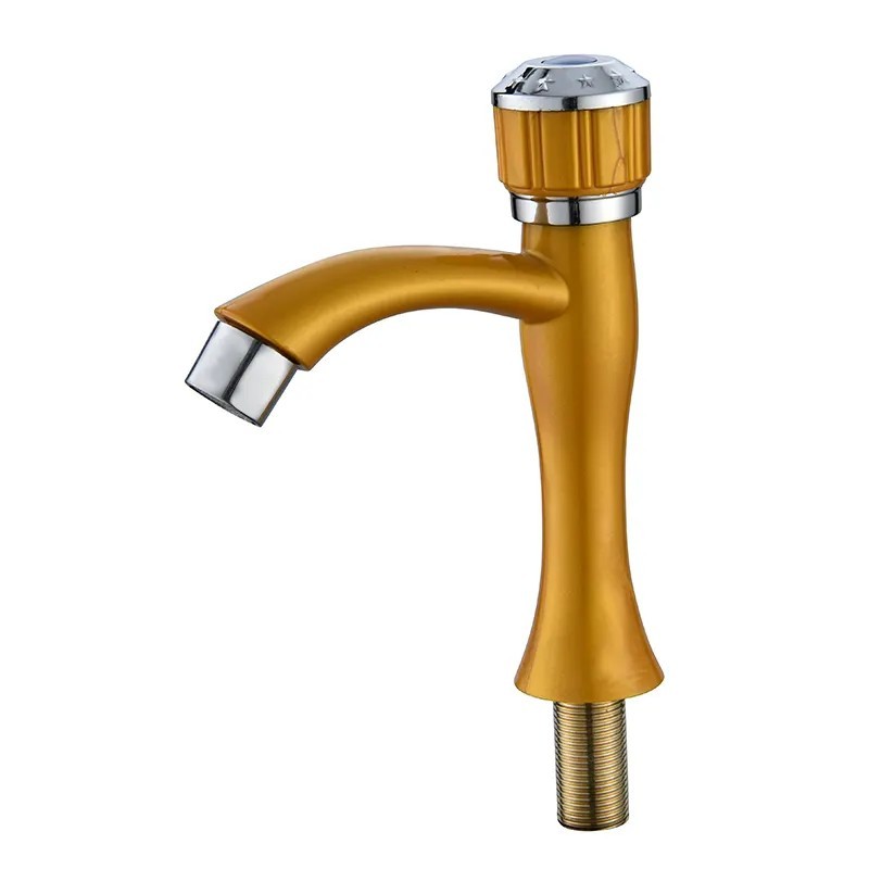 Grifo de lavatorio de agua fría de material plástico ABS Grifería de una sola manija