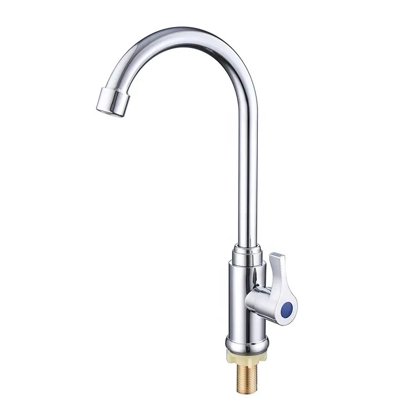 Grifo de lavatorio de agua fría de plástico ABS Grifería de pico largo