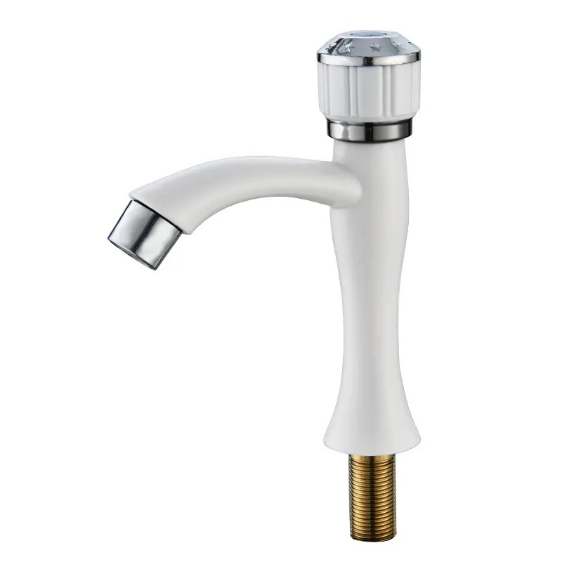 Grifo de lavatorio de agua fría de material plástico ABS Grifería de una sola manija