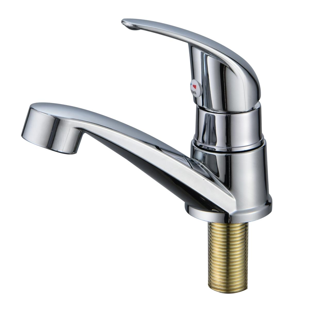 Grifo de lavatorio de agua fría de material plástico ABS Grifería de una sola manija