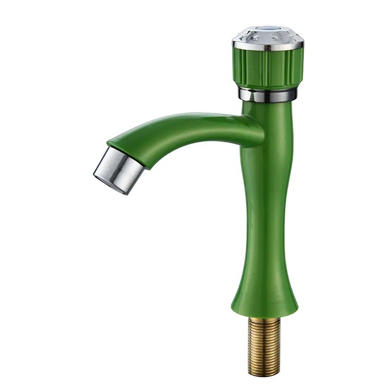 Grifo de lavatorio de agua fría de material plástico ABS Grifería de una sola manija