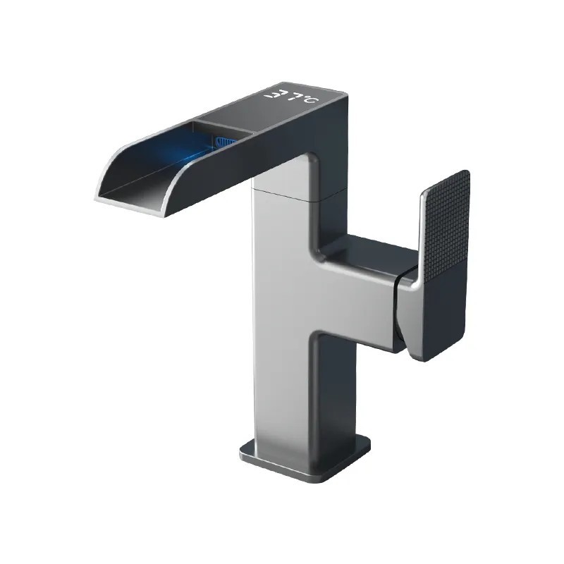 Grifo eléctrico de lavabo Grifería con pantalla de LED y temperatura digital