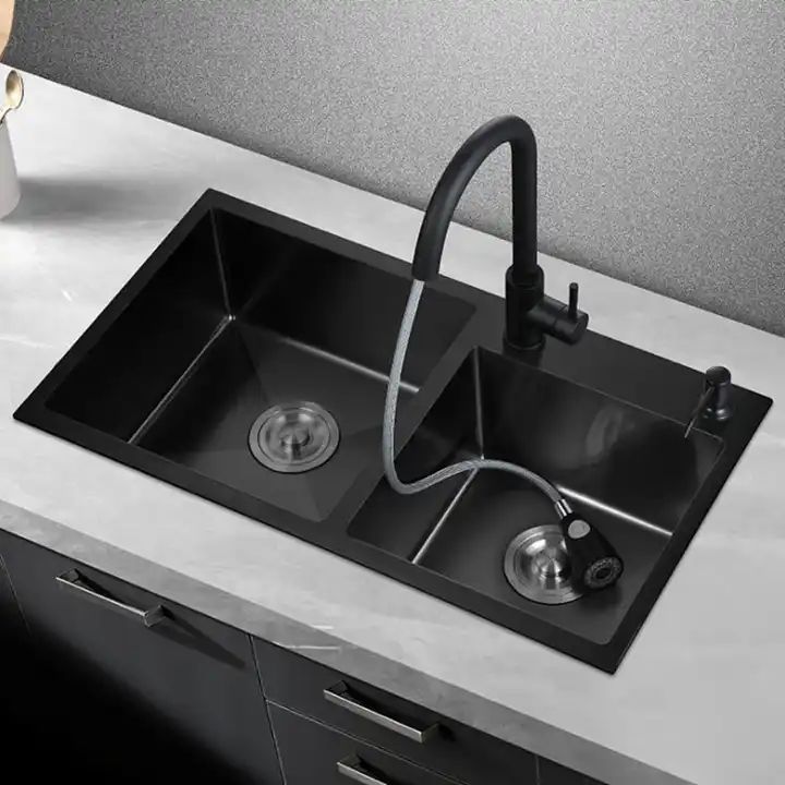 Fregadero de cocina de acero inoxidable con grifo de alta calidad Fábrica proveedor