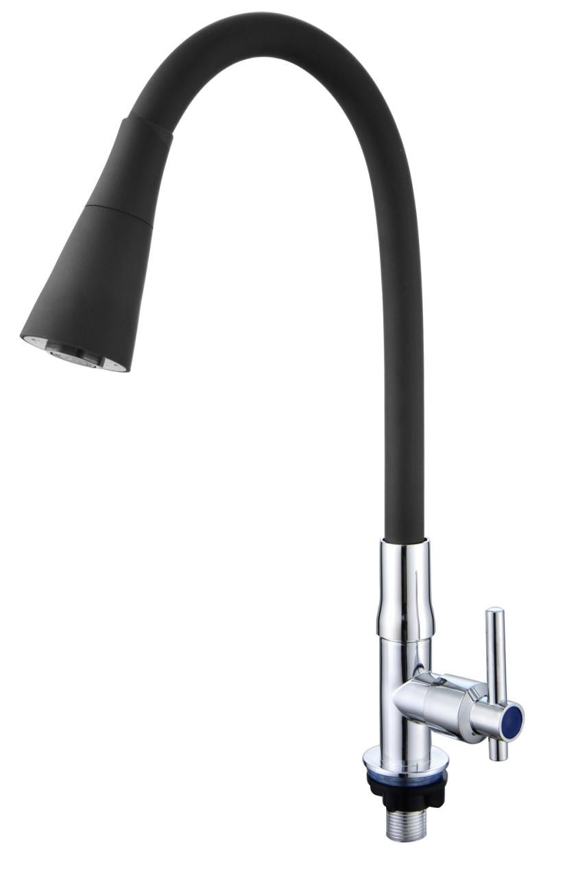 Grifo de cocina de agua fría de plástico ABS Grifería con pico flexible giratorio
