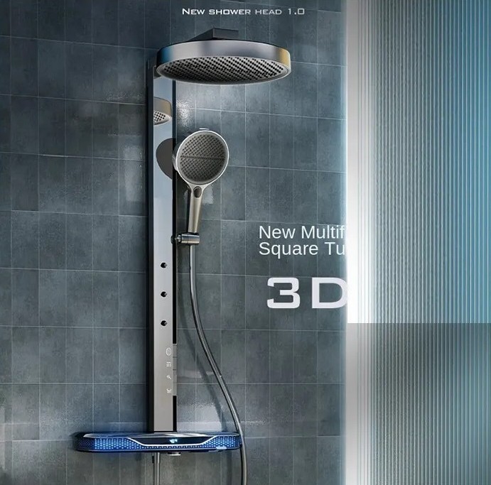 Ducha de baño con masaje de lumbar Grifería mezcaldora con pantalla digital