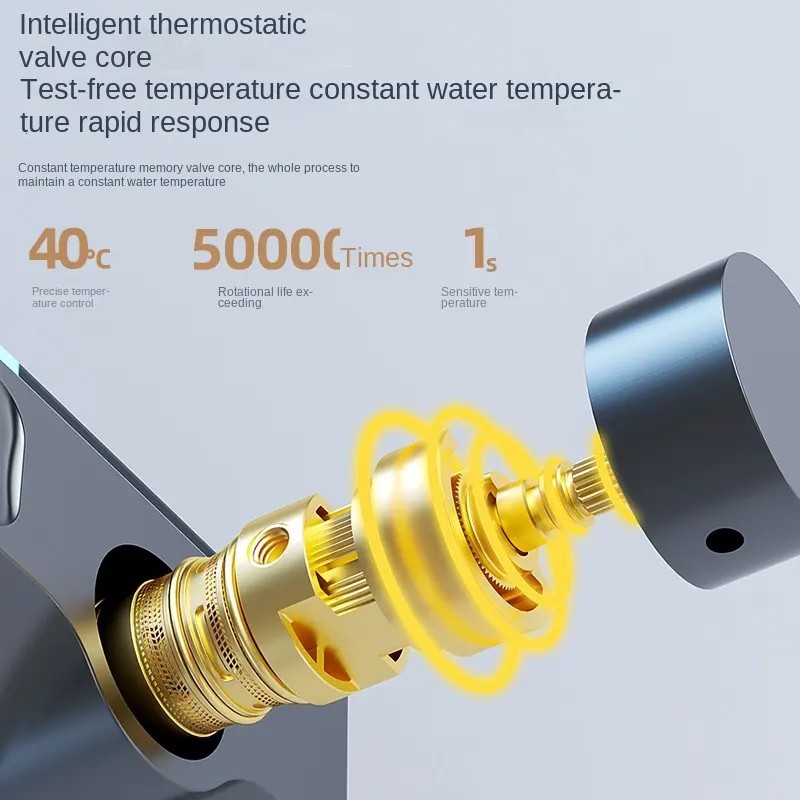 Bathroom Rainfall Shower Set Thermostatic Mixer Tap Faucet