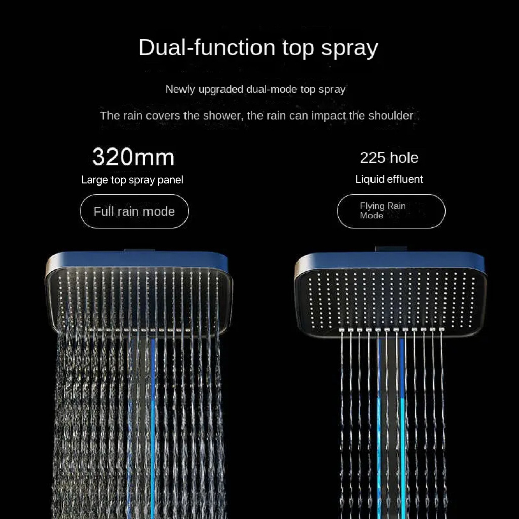 Ducha de baño con masaje de lumbar Grifería mezcaldora con pantalla digital