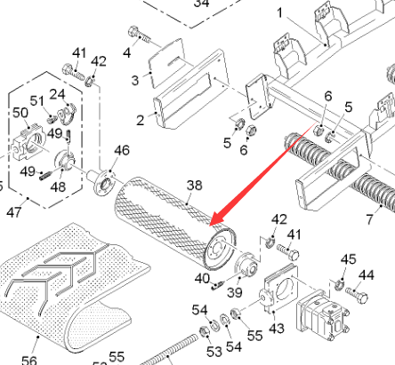 138926 Drive Roller, Road Milling Machine Recycling Slipform Parts, Paver Parts, Milling Machine Parts, Roller Parts, 4838 B1000