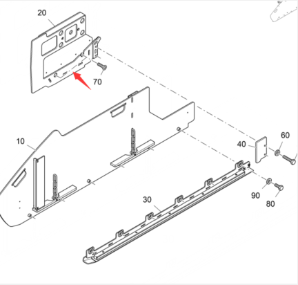 2362471 Left Baffle, Asphalt Paver Parts, Paver Parts, Milling Machine Parts, Roller Parts